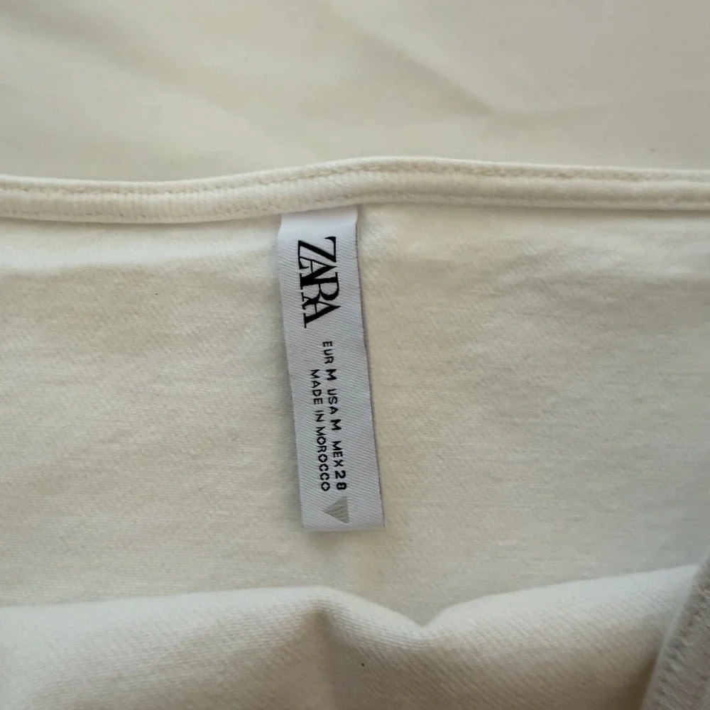 White Jean Strapless Dress - Picture 2 of 2